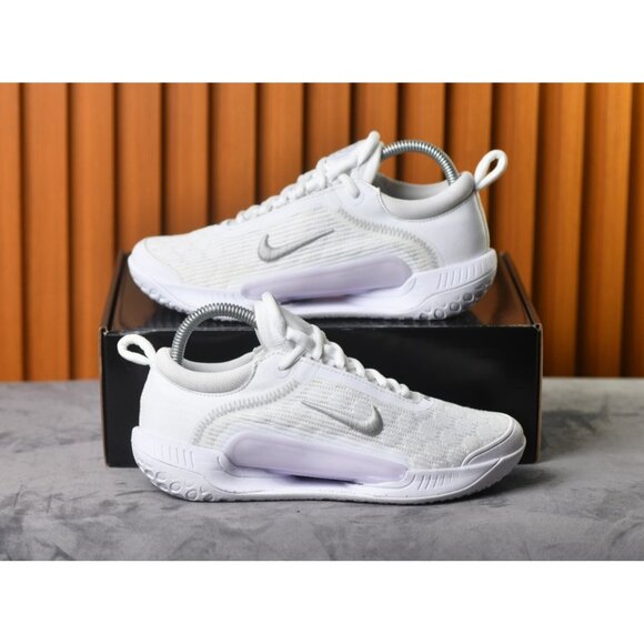 New! Size: 6.5 Women | Nike Court Zoom NXT | White Metallic Silver | DV3282-101 - Picture 1 of 16
